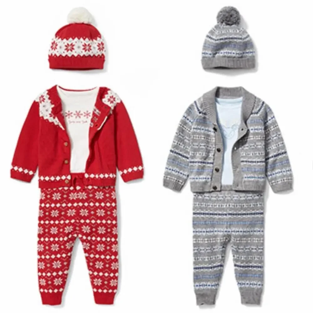 Janie and Jack Fair Isle Pom-Pom Beanie, 6-12M - NWT